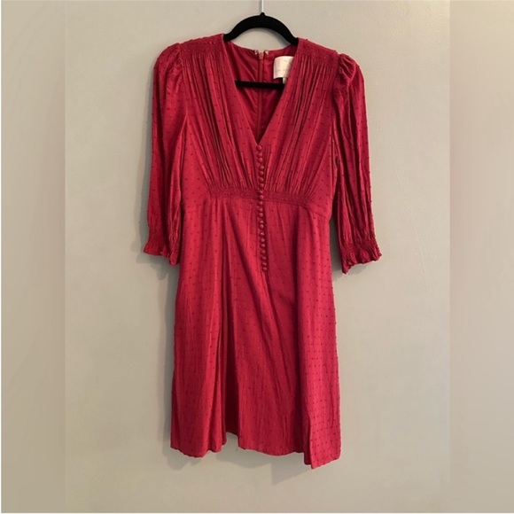 Gal Meets Glam Red MIDI Dress with long Sleeve Good condition - Picture 11 of 15